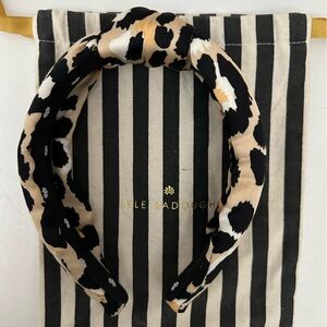 Lele Sadoughi Silk Leopard Print Headband
